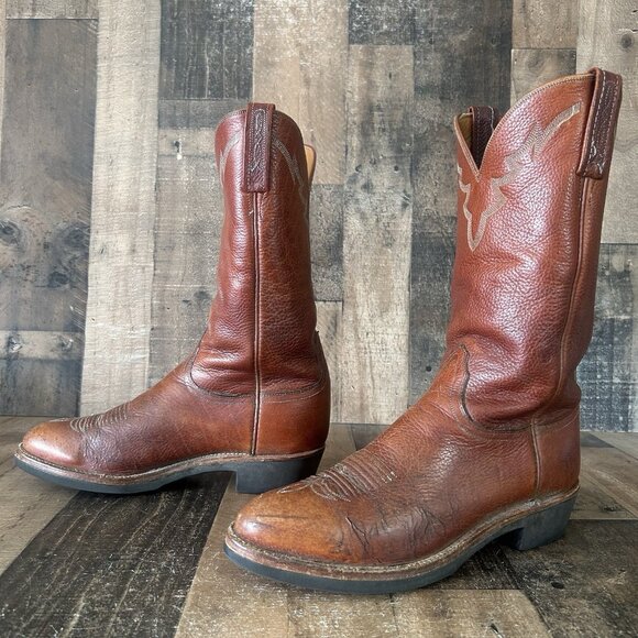 Lucchese 2000 Rubber Sole T3063R Cowboy Boots Mens 10.5 D - Picture 2 of 12